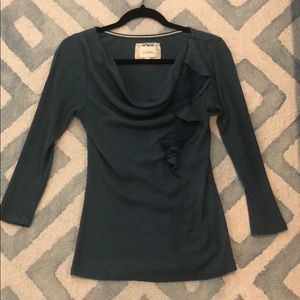 Teal Anthropologie top by Deletta (size S)